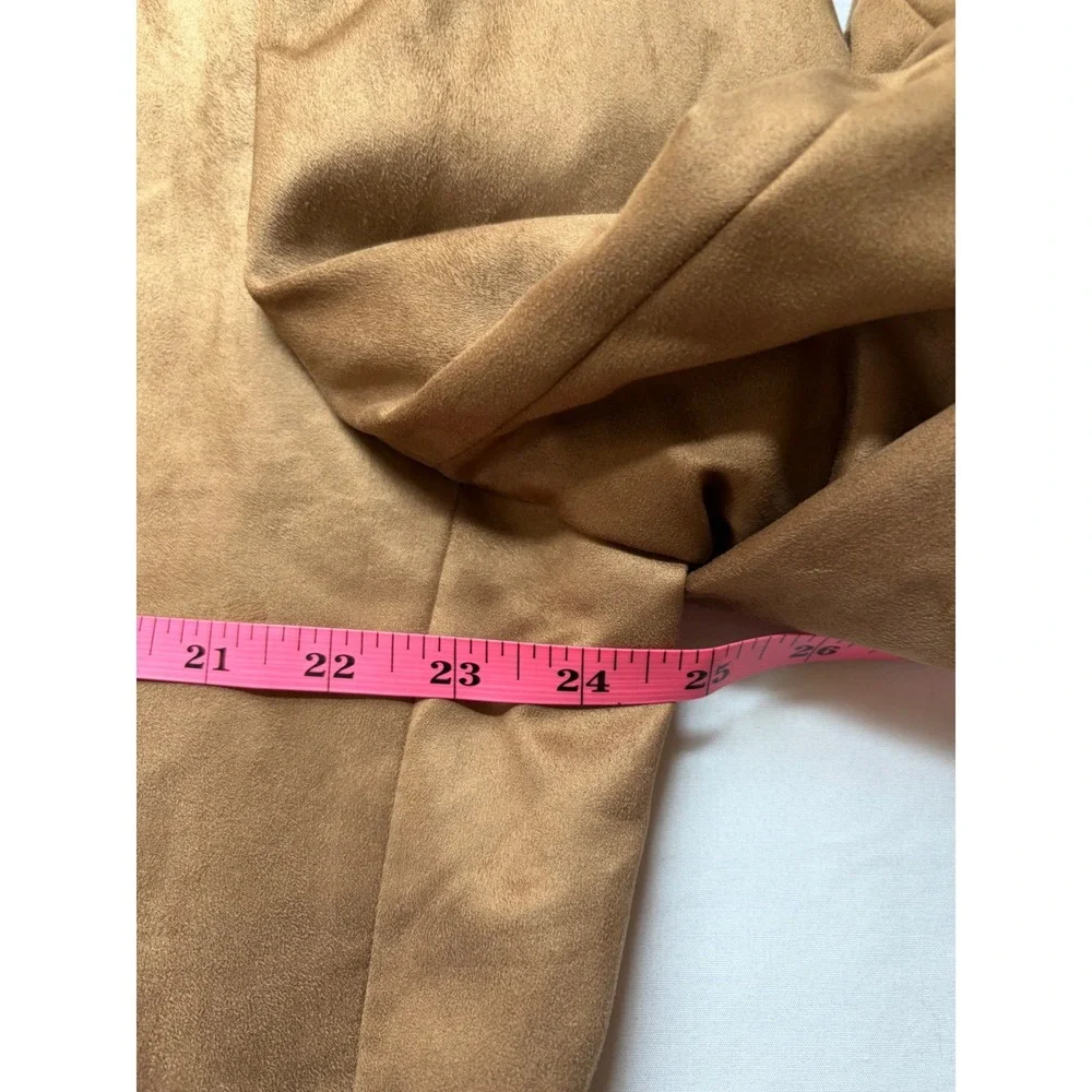 Lauren Ralph Lauren 46L Faux‎ Suede Blazer Tan Camel Sport Coat 2 Button Classic